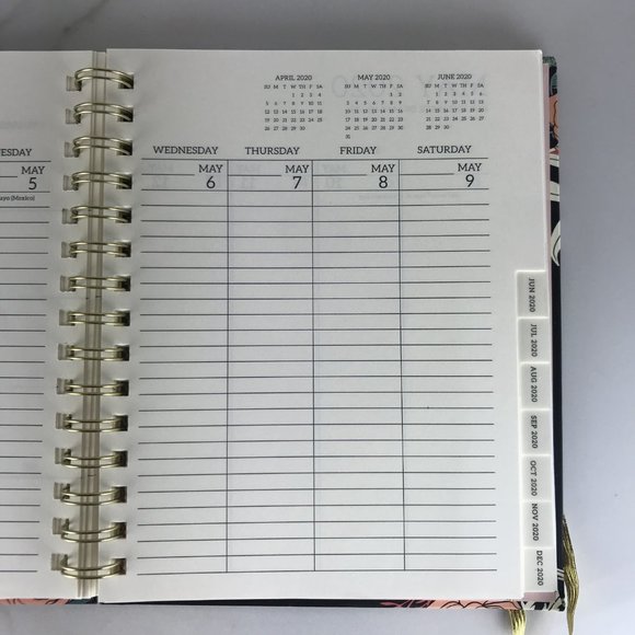 2020 Floral Planner Black & Gold by Paper Source - Picture 2 of 2